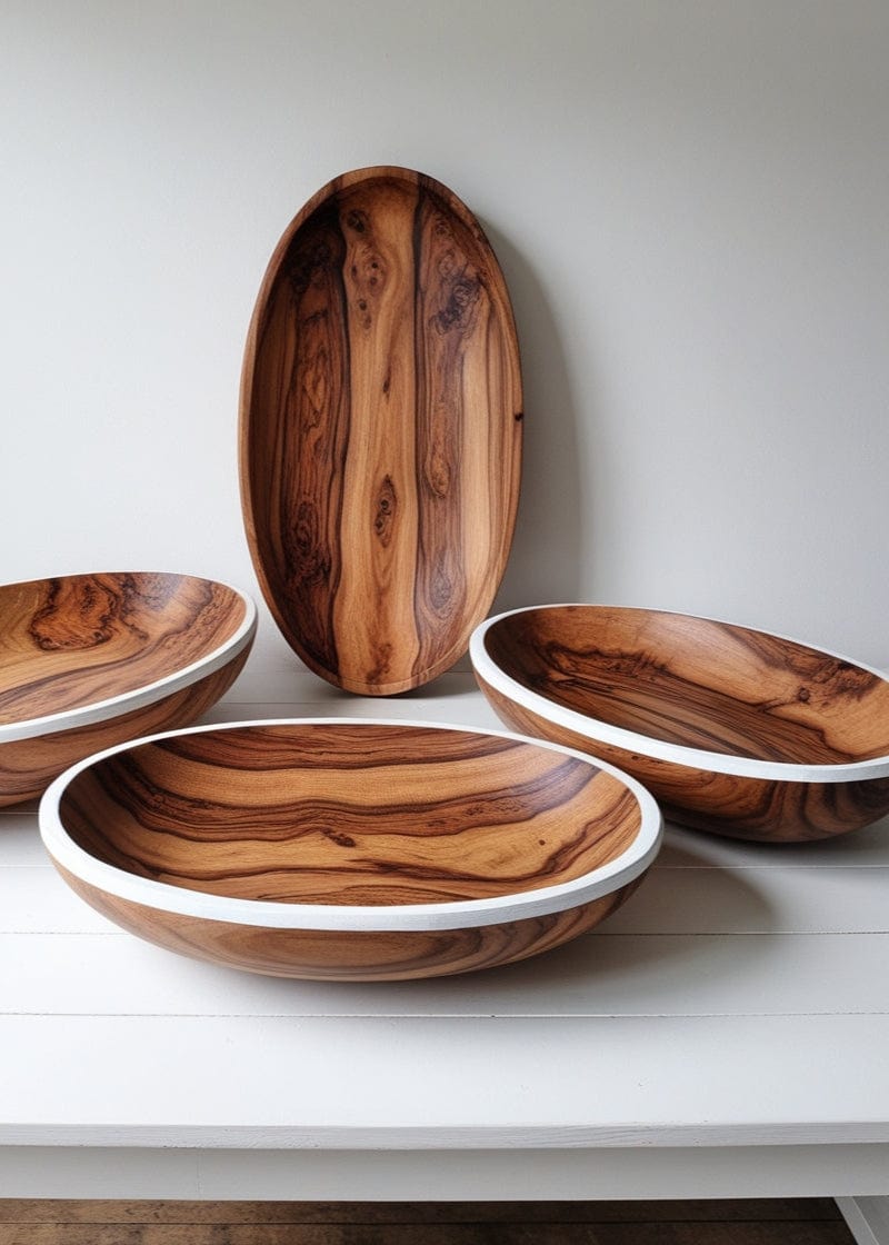 Diadota Home Accessories 10 ZIA Wooden Oval Bowls