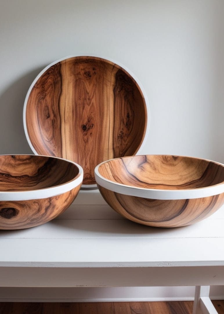 Diadota Home Accessories Brown / 10 NIA Wooden round Bowls