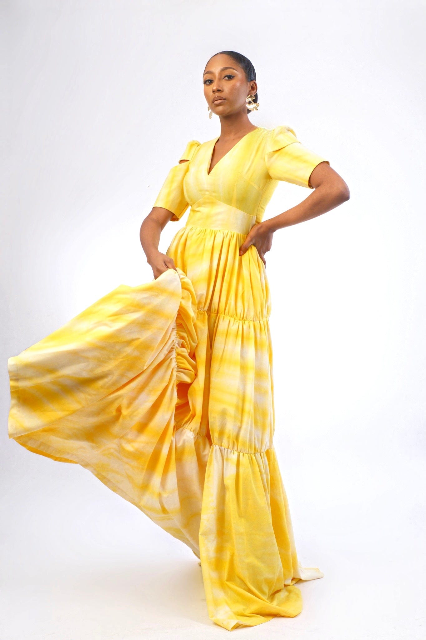 Domina By Michelle Dress Yellow / 8 Fuhla Hand-dyed Dress