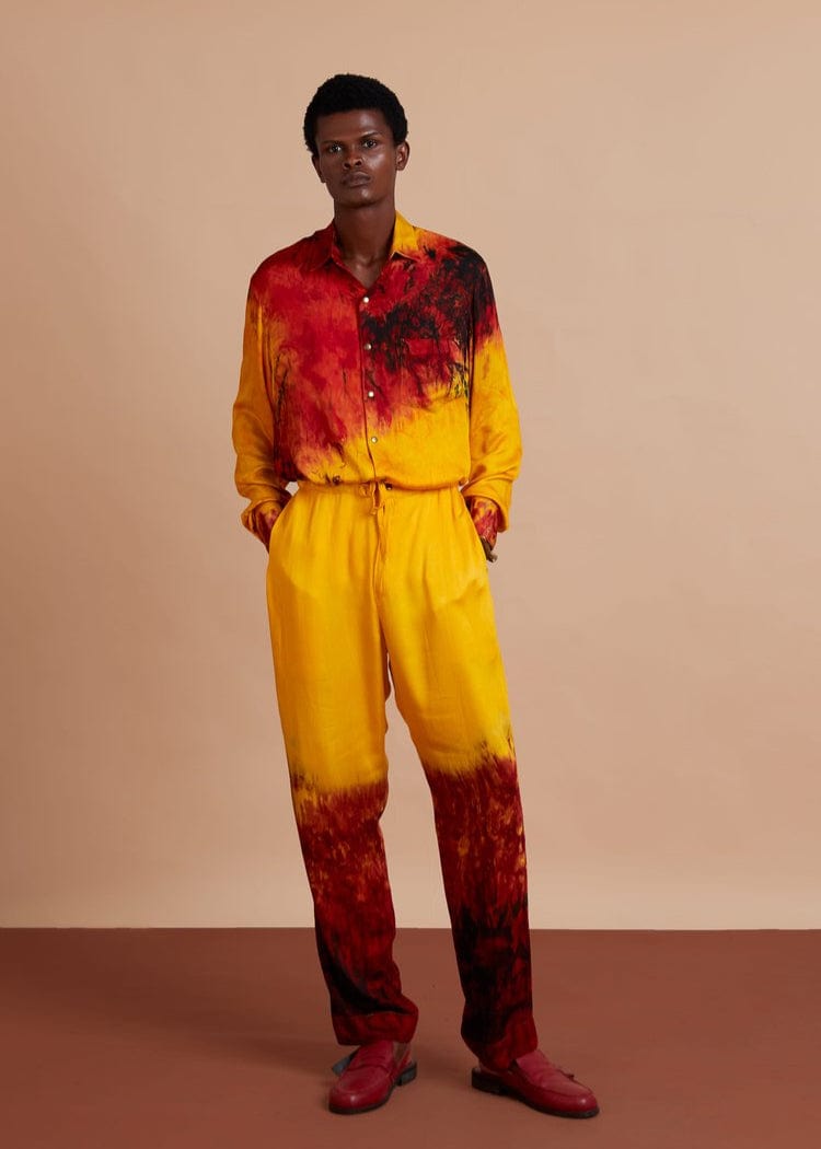 Jermaine Bleu Co-Ord Set Hand dyed Sun Set