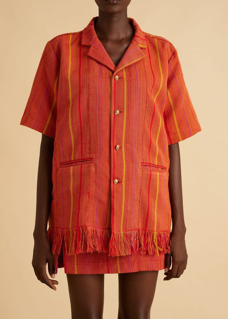 Jermaine Bleu Co-Ord Set Handwoven kente Lola Jo Set