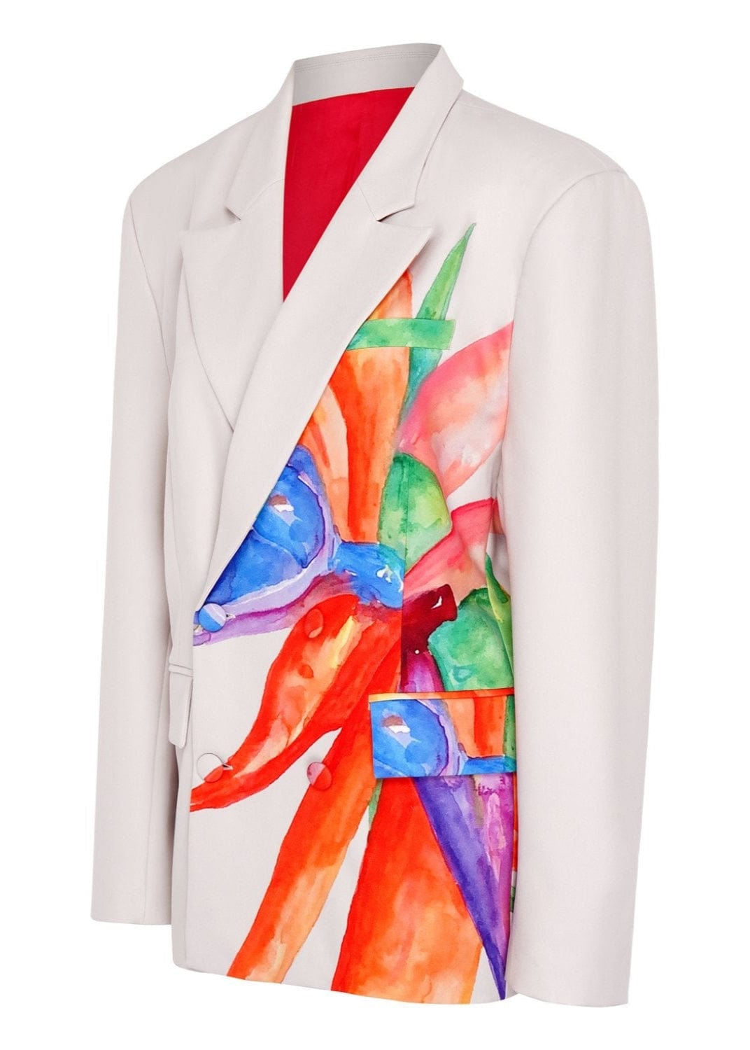 NALÈ Suits Bird of Paradise Print Oversize Blazer and Tailored Trouser