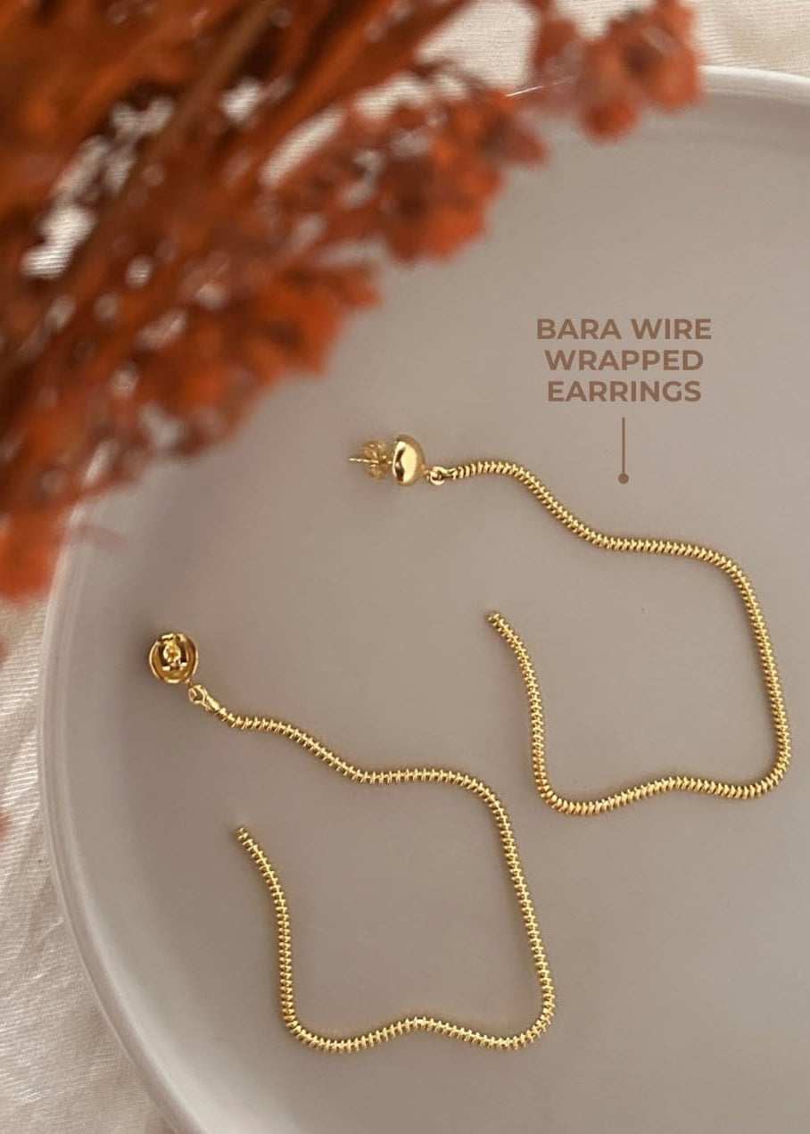 Ocha Jewellery Jewellery Gold Bara Earrings